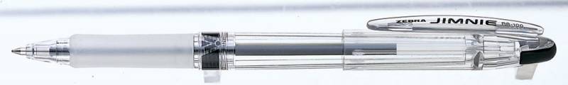 Ручка шариков. Zebra Jimnie (10111) d=0.7мм черн. черн. сменный стержень линия 0.5мм резин. манжета черный