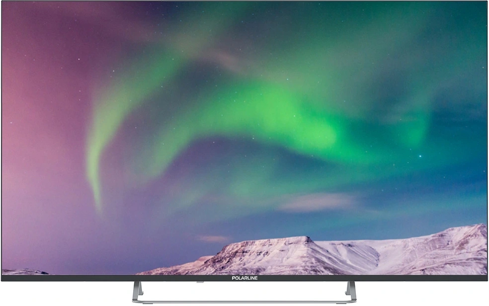 Телевизор QLED PolarLine 55" 55PQ71STC-SM Frameless черный 4K Ultra HD 60Hz DVB-T DVB-T2 DVB-C DVB-S2 USB WiFi Smart TV (RUS)