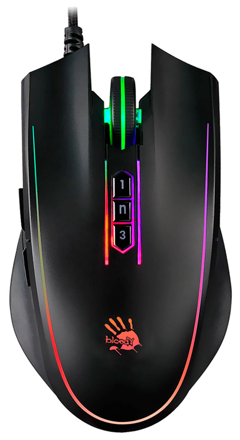 Мышь A4Tech Bloody P81s черный оптическая 8000dpi USB 8but (P81S CURVE ACTIVATED)