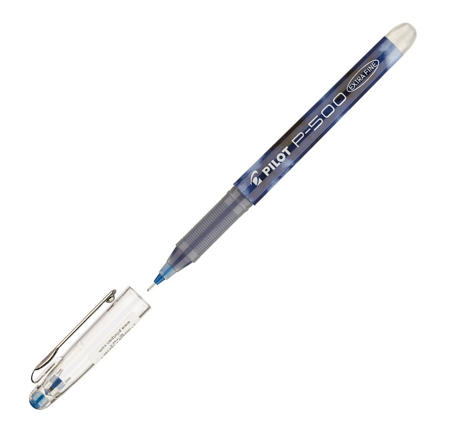 Ручка гелев. Pilot BL-P50-L d=0.3мм син. черн. одноразовая ручка 1стерж. игловидный пиш. наконечник линия 0.3мм кругл.