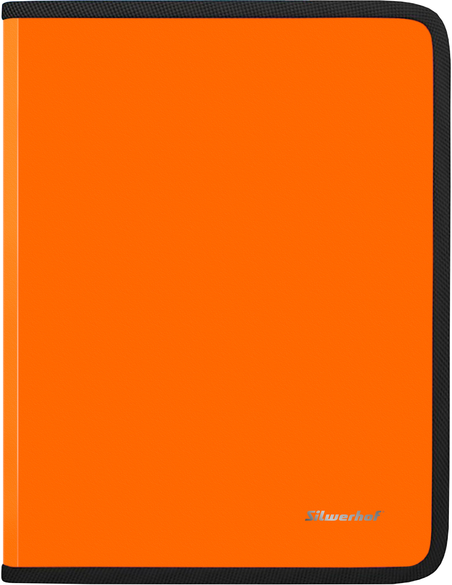 Папка для тетрадей Silwerhof 671952 Neon A5 210x260x25мм 1отд. оранжевый пластик на молнии