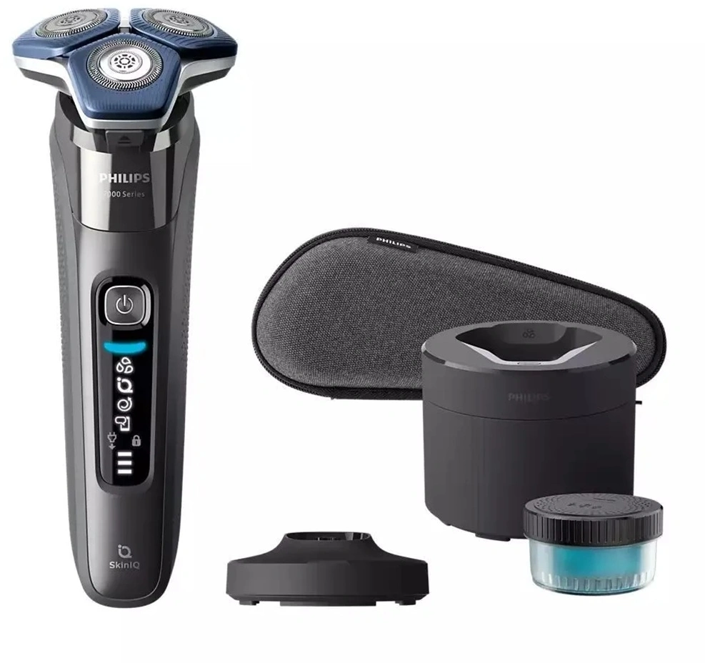 Бритва роторная Philips Series 7000 S7887/55 реж.эл.:3 питан.:аккум. черный/синий