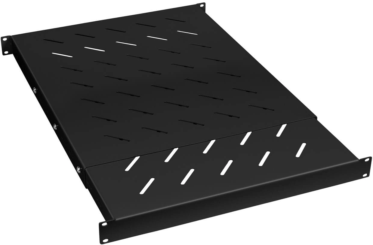 Полка стационарная Cabeus SH-J018-SS-600-100KG-BK 1U нагр.:100кг. 19" 560мм черный