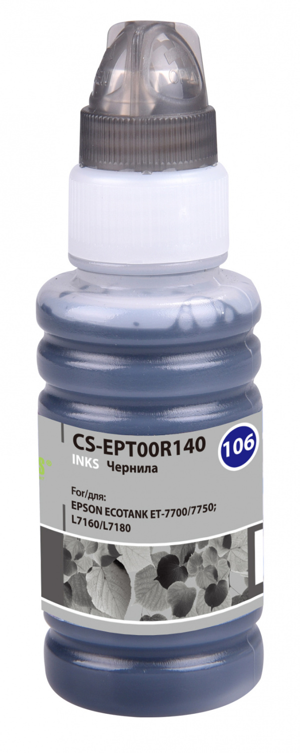 Чернила Cactus CS-EPT00R140 106BK C13T00R140 фото черный 70мл для Epson L7160/L7180