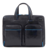 Деловая сумка Piquadro Blue Square Revamp CA6105B2V/BLU с отделением для ноутбука 14" синяя натур.кожа