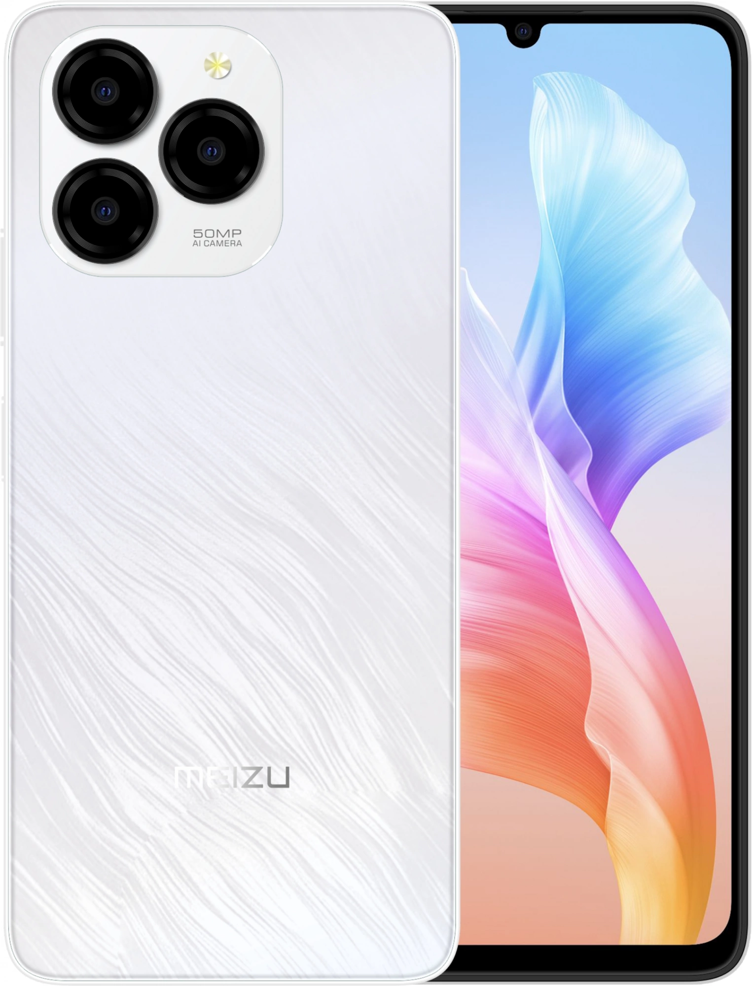 Смартфон Meizu M411H Note 21 256Gb 4Gb белый моноблок 3G 4G 2Sim 6.74" 720x1600 Android 14 50Mpix 802.11 a/b/g/n/ac GPS GSM900/1800 GSM1900 TouchSc microSD