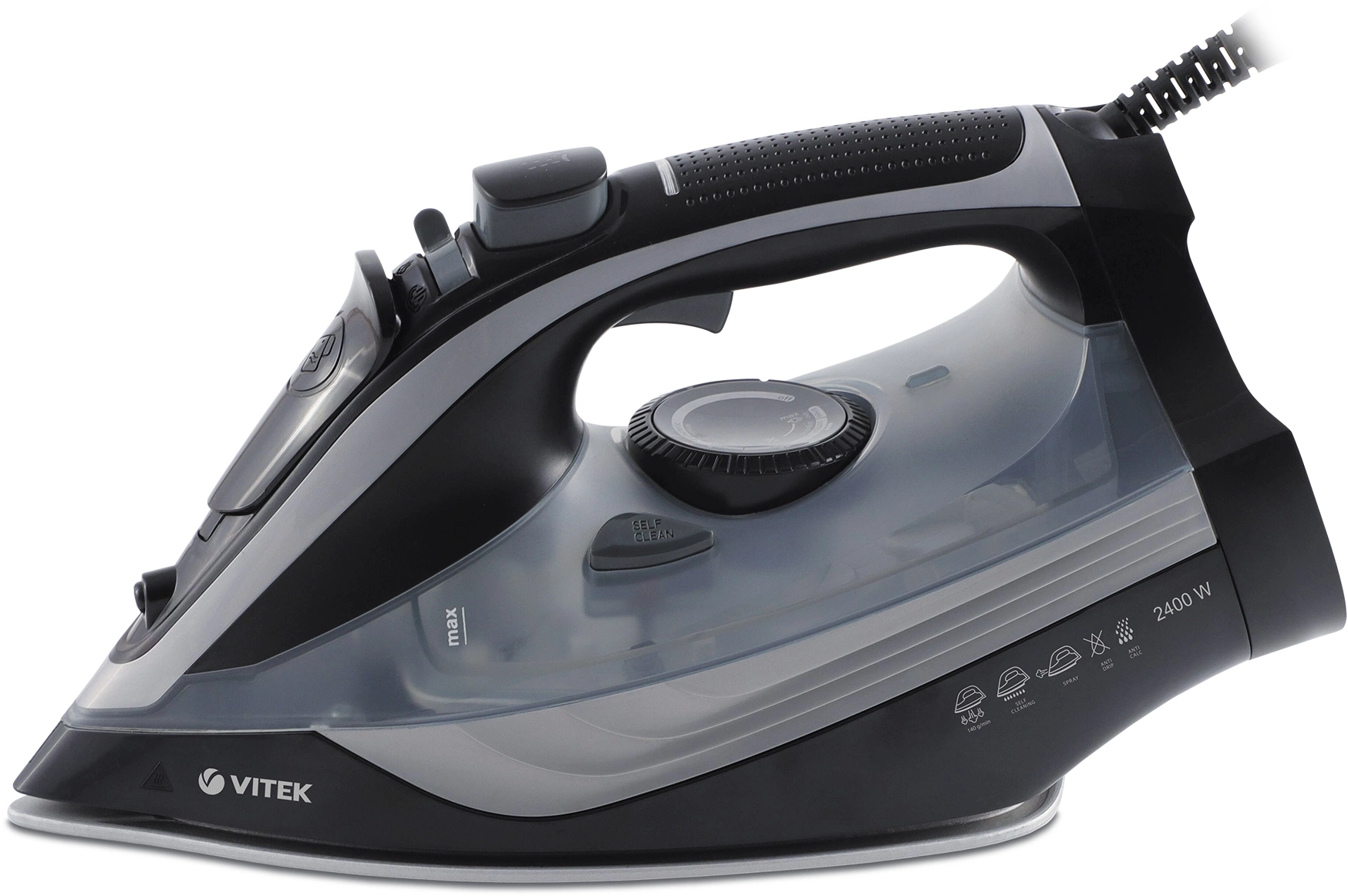 Утюг Vitek VT-8349 2400Вт черный/серый