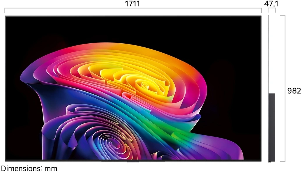 Телевизор OLED LG 77" OLED77C6RLA.ARUG черный/серебристый 4K Ultra HD 120Hz DVB-T DVB-T2 DVB-C DVB-S2 USB WiFi Smart TV