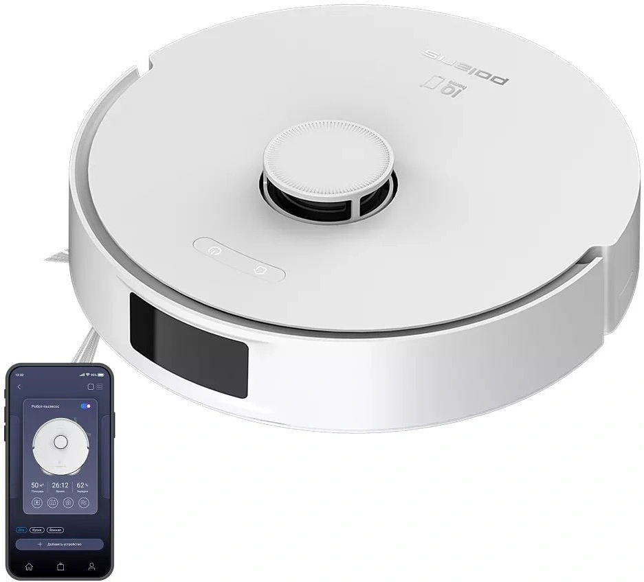 Пылесос-робот Polaris IQ Home PVCR 4750 100Вт белый