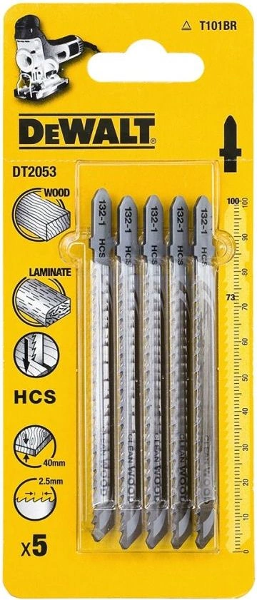 Набор пилок по дереву DeWalt DT2053-QZ 5пред. (лобзики)