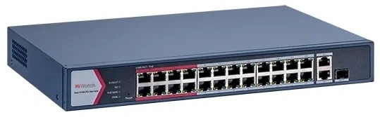 Коммутатор HiWatch DS-S1326-PI 8x100Мбит/с 2x1Гбит/с неуправляемый