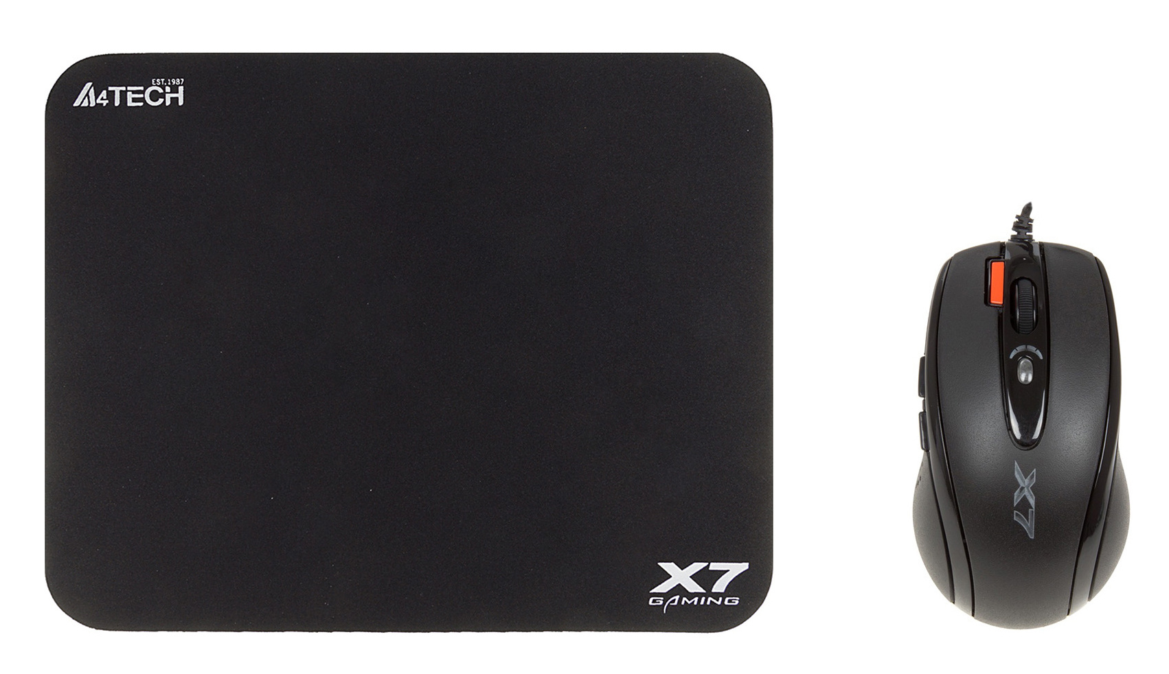 Мышь A4Tech X-7120 черный оптическая 2000dpi USB2.0 7but (X-710BK+X7-200MP)