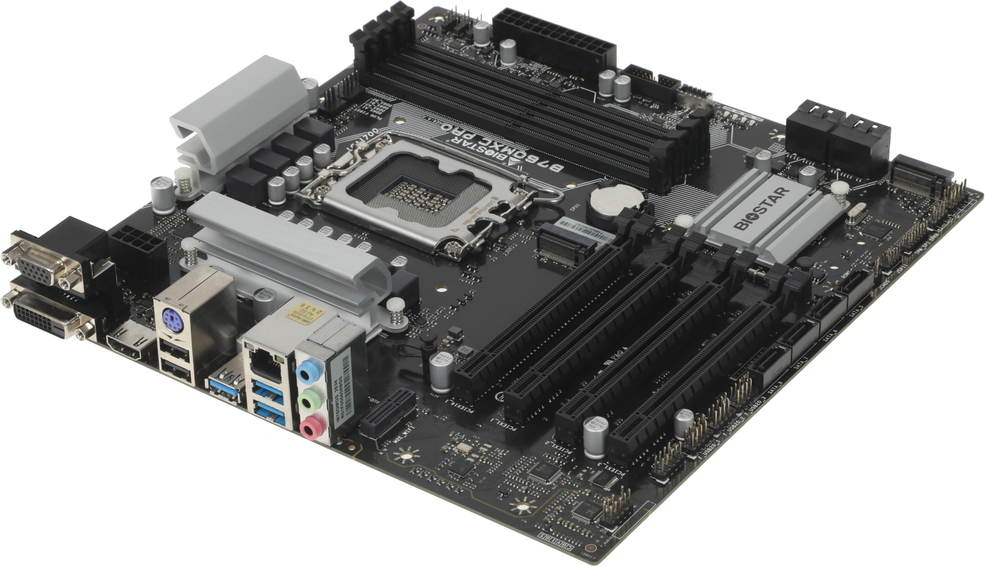 Материнская плата Biostar B760MXC Pro Soc-1700 Intel B760 4xDDR5 mATX AC`97 8ch(7.1) 2.5Gg RAID+VGA+DVI+HDMI