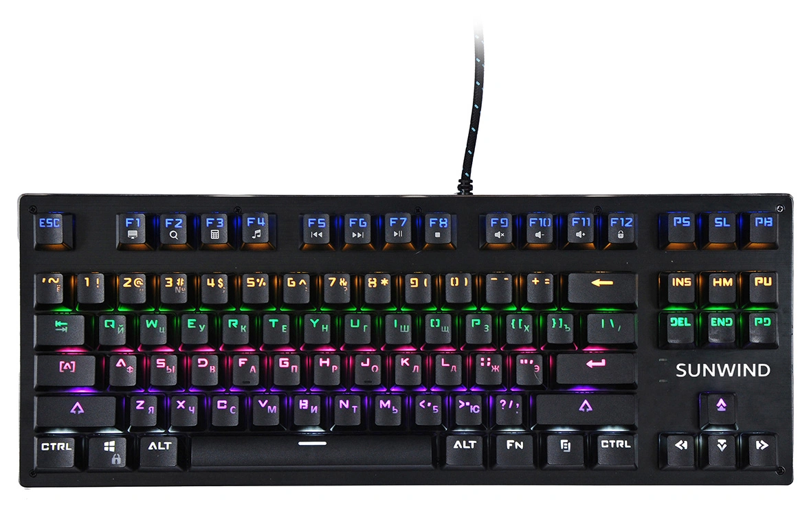 Клавиатура SunWind SW-K900G механическая черный USB Multimedia for gamer LED (1422332) кабель 1.8м