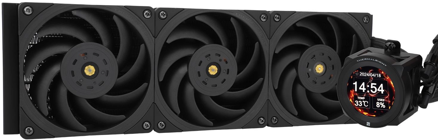 Система водяного охлаждения Thermalright Core Vision 360 ARGB Soc-AM5/AM4/1200/1700/1851 черный 4-pin 28.1dB Al LCD Ret (C-VISION-360-BL)