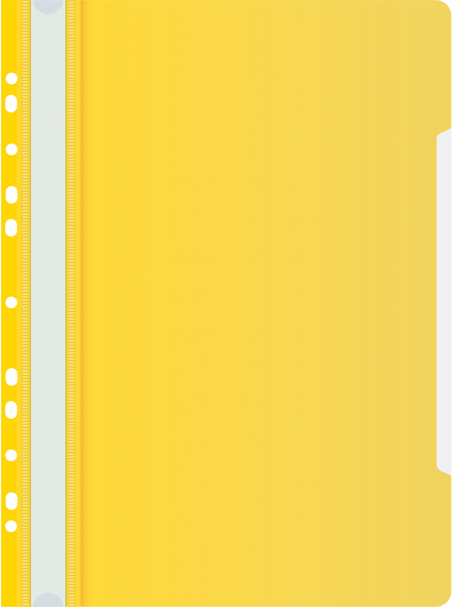 Папка-скоросшиватель Бюрократ PS-P20YEL A4 прозрач.верх.лист боков.перф. пластик желтый 0.12/0.16