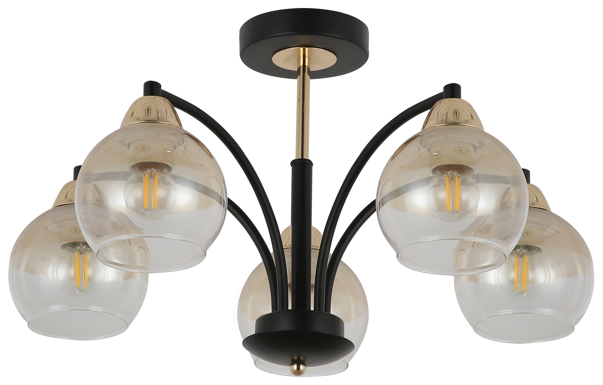 Люстра Hiper Brum H178-5 потолоч. черный