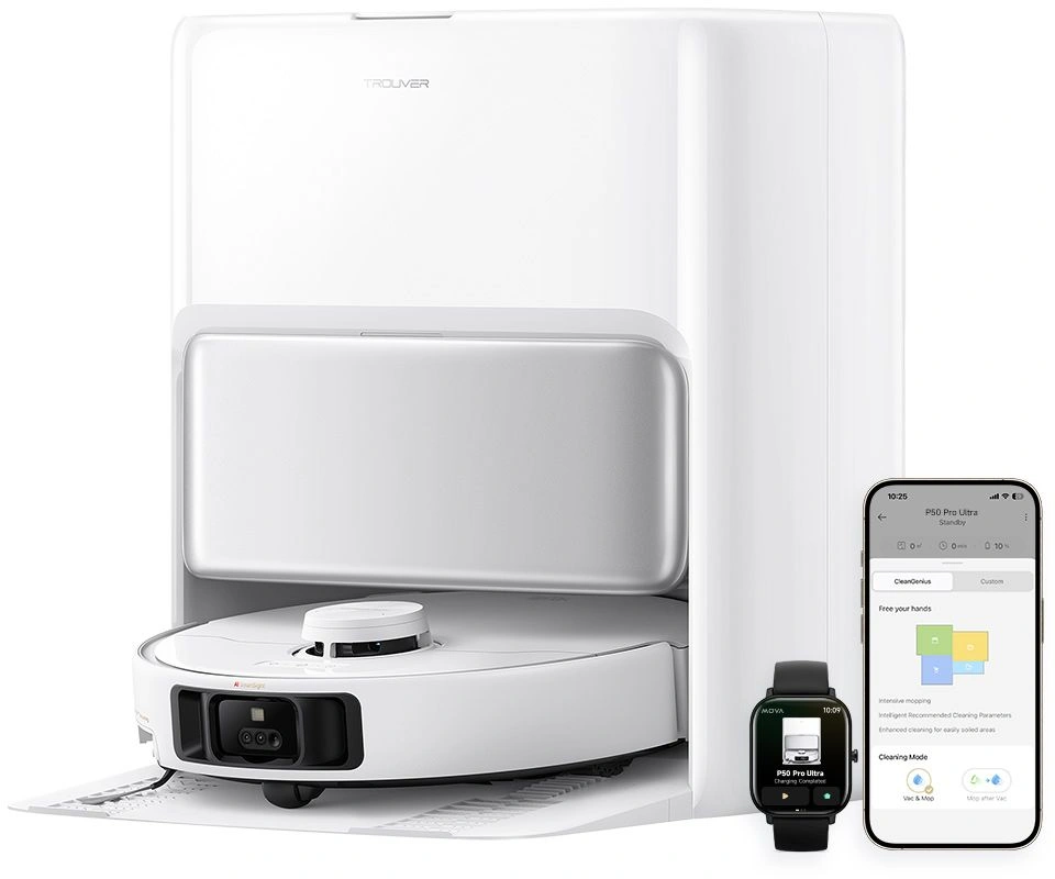 Пылесос-робот Trouver P50 Pro Ultra 75Вт белый
