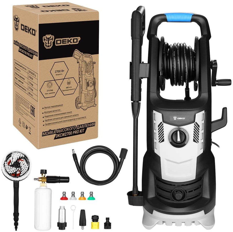 Минимойка Deko DKCW2700 PRO 2700Вт (085-2031)