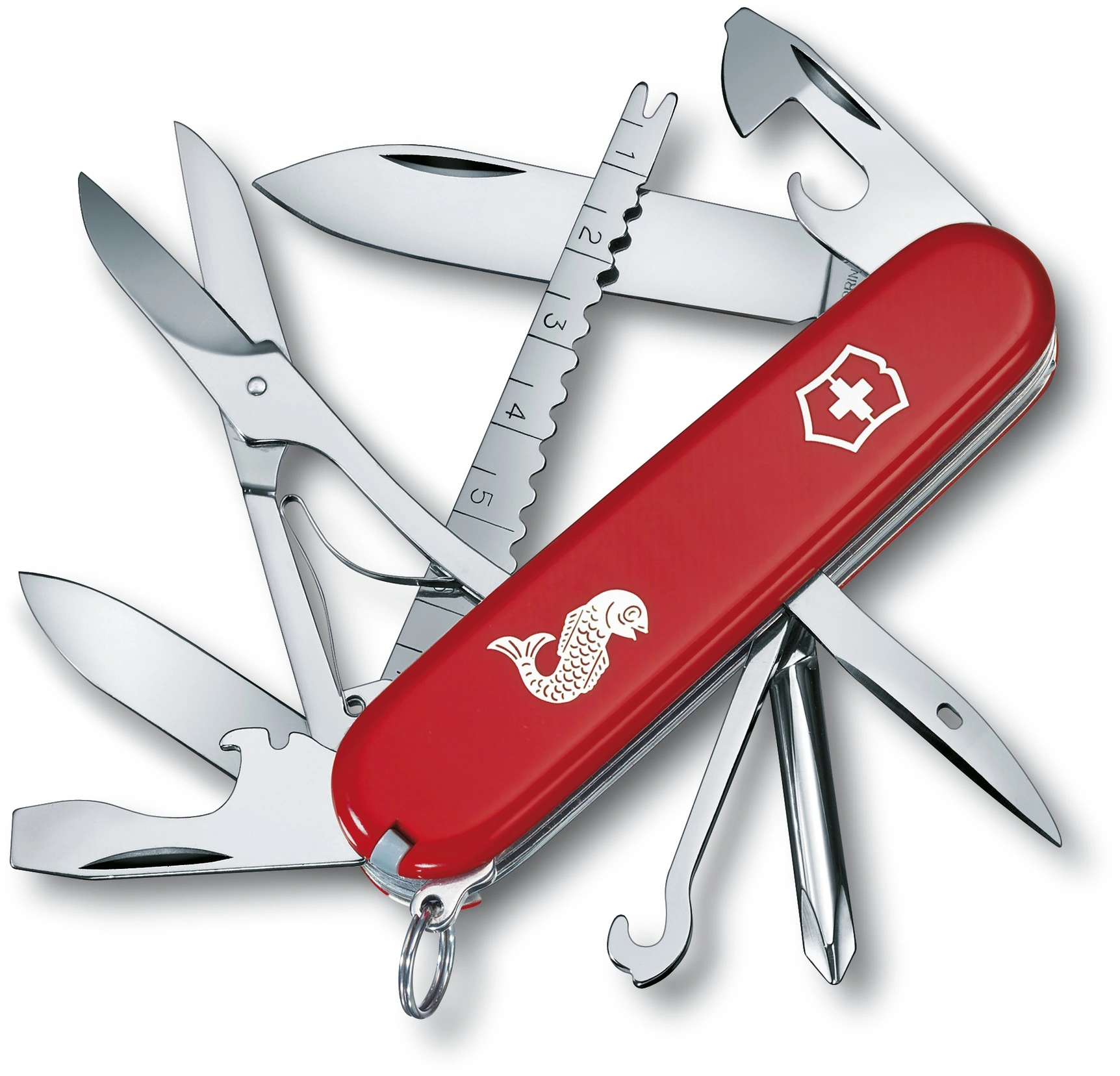 Нож перочинный Victorinox Fisherman (1.4733.72) 91мм 18функц. красный карт.коробка