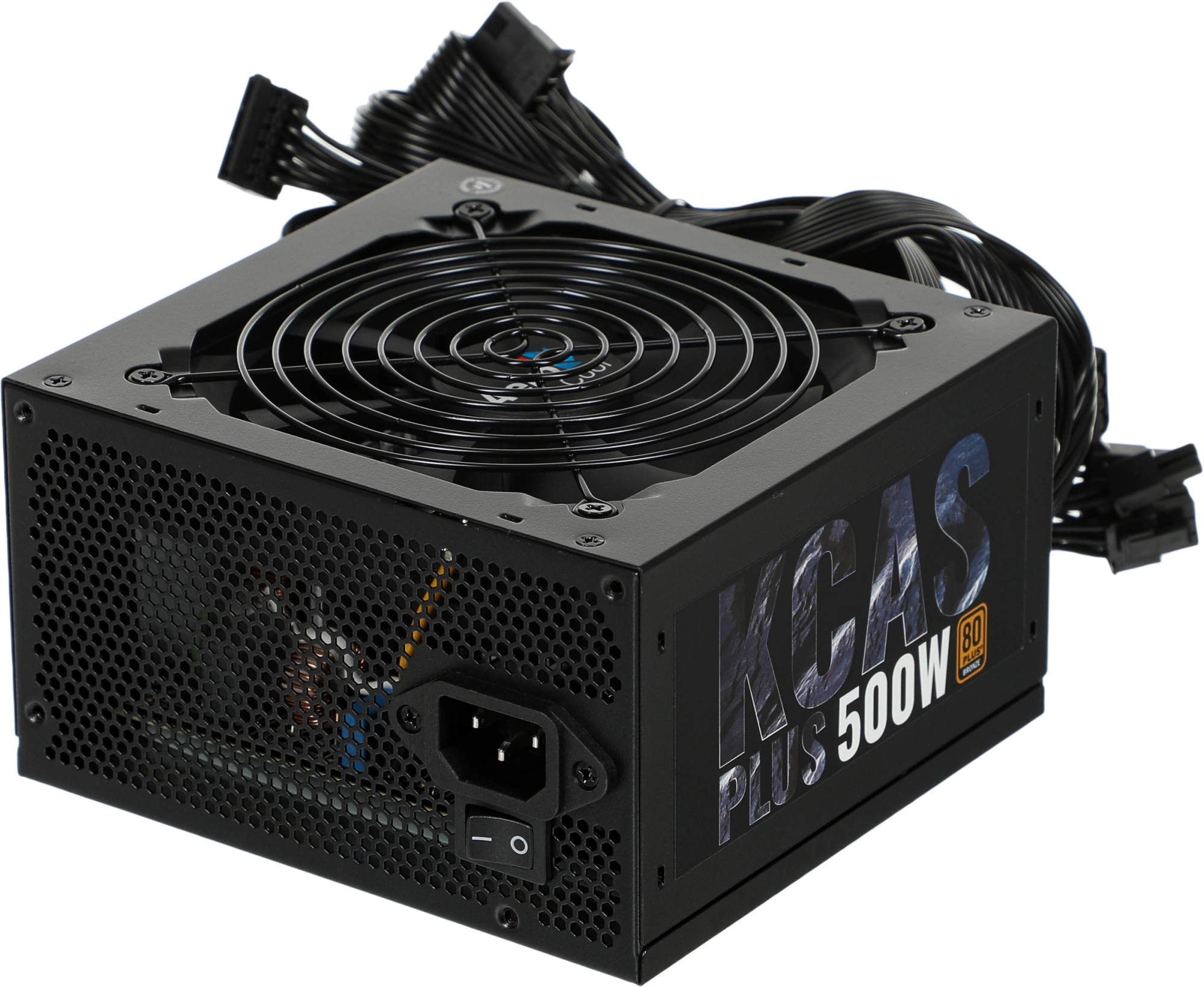 Блок питания Aerocool ATX 500W KCAS PLUS 500 80+ bronze (20+4pin) APFC 120mm fan 7xSATA RTL