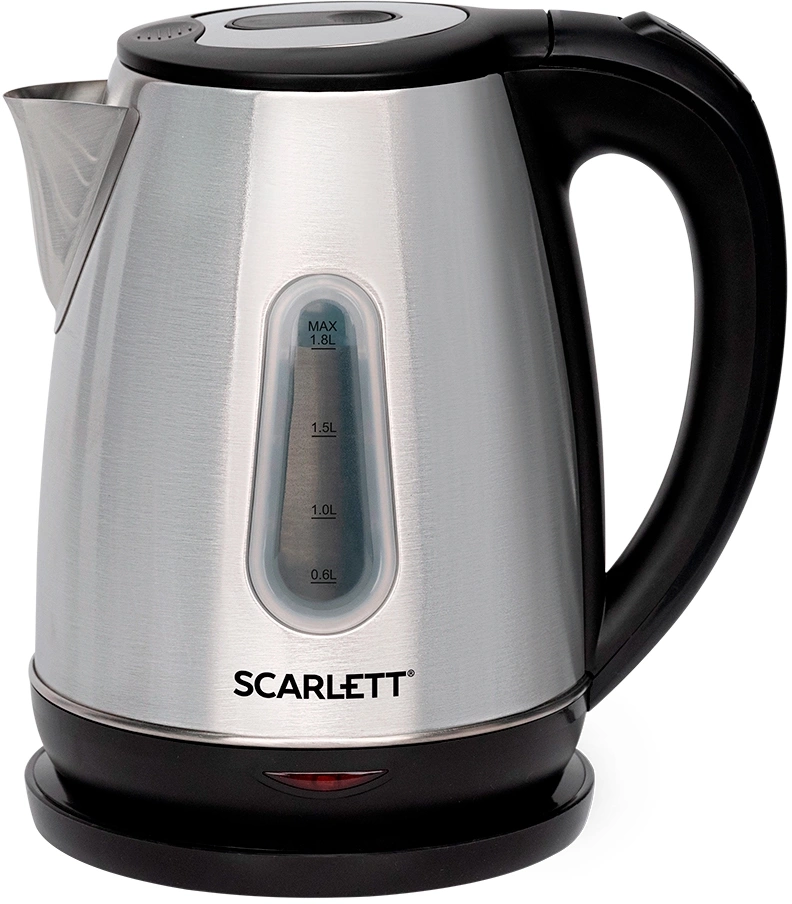 Чайник электрический Scarlett SC-EK21S36 1.8л. 2200Вт черный корпус: сталь
