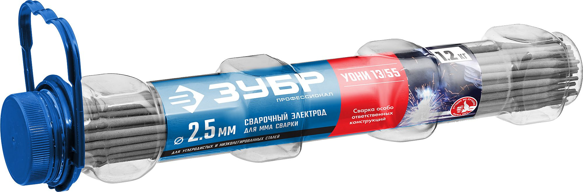 Электрод Зубр 40021-2.5 D2.5мм L350мм 1.2гр серый