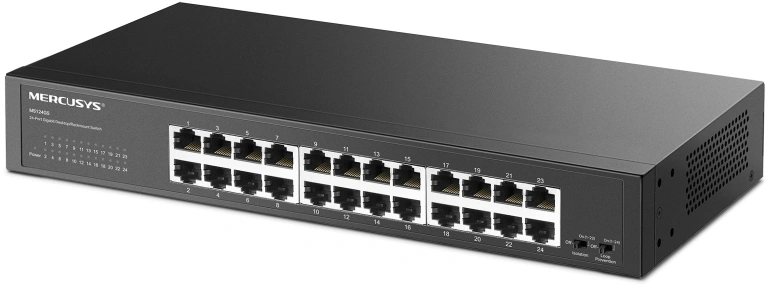 Коммутатор Mercusys MS124GS (L2) 24x1Гбит/с неуправляемый Коммутатор Mercusys MS124GS (L2) 24x1Гбит/с неуправляемый