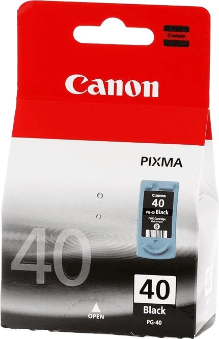 Картридж струйный Canon PG-40BK 0615B001 черный (400стр.) для Canon FAX-JX200, FAX-JX500; PIXMA IP1200, IP1700, IP2200, IP6210, MP140, MP150, MP160, MP170, MP180, MP190, MP210, MP220, MP450, MP460, MP470, MX300, MX310, iP1300, iP1600, iP1800, iP1900