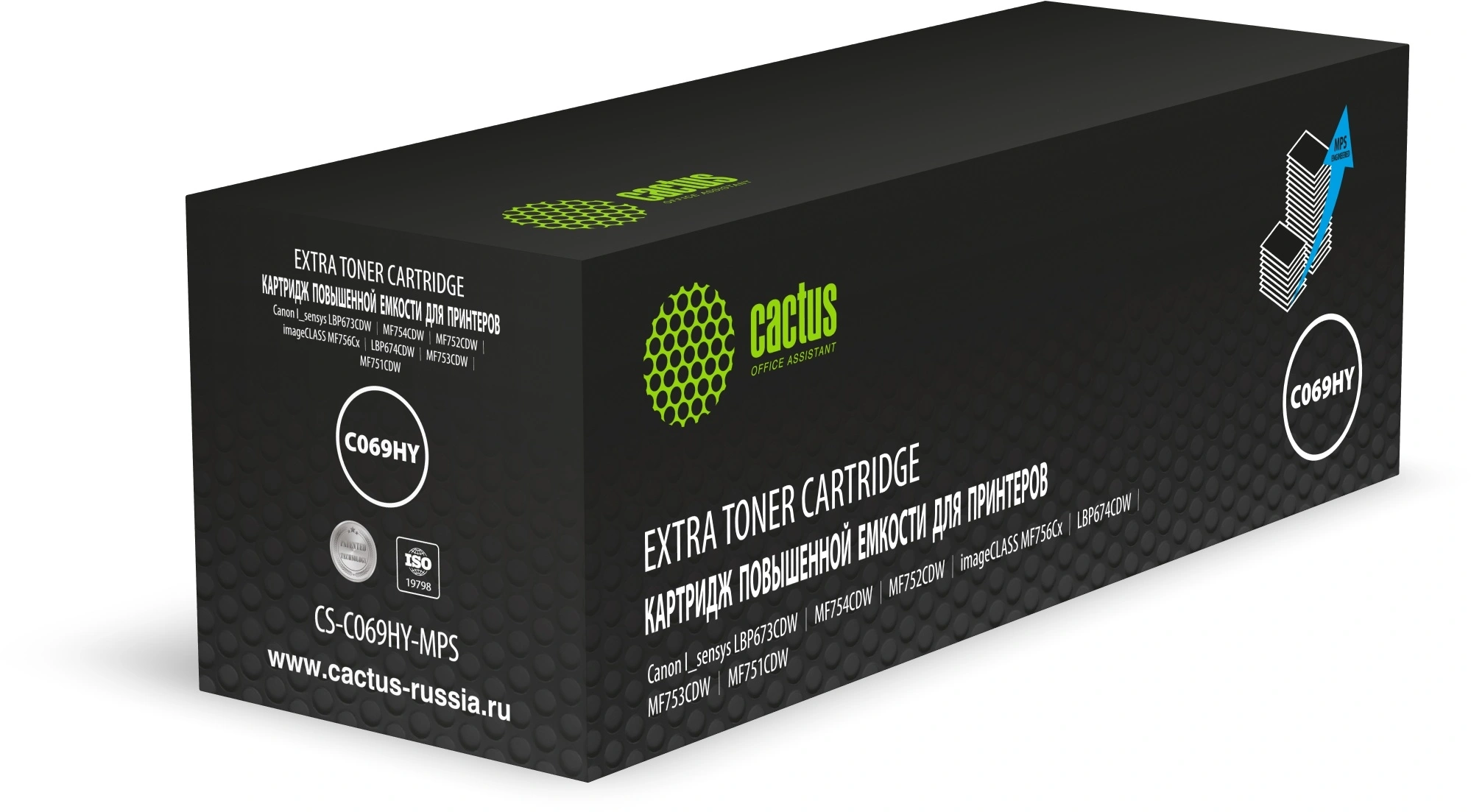 Картридж лазерный Cactus CS-C069HY-MPS 069HY желтый (9000стр.) для Canon I_sensys LBP673CDW/MF754CDW/MF752CDW/imageCLASS MF756Cx/LBP674CDW/MF753CDW/MF751CDW с чипом