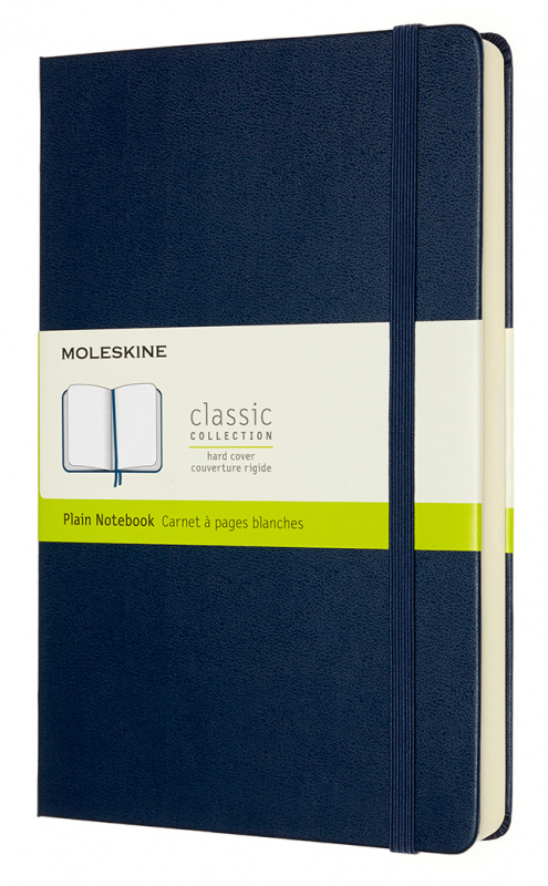 Блокнот Moleskine CLASSIC EXPENDED QP062EXPB20 Large 130х210мм 400стр. нелинованный твердая обложка синий сапфир