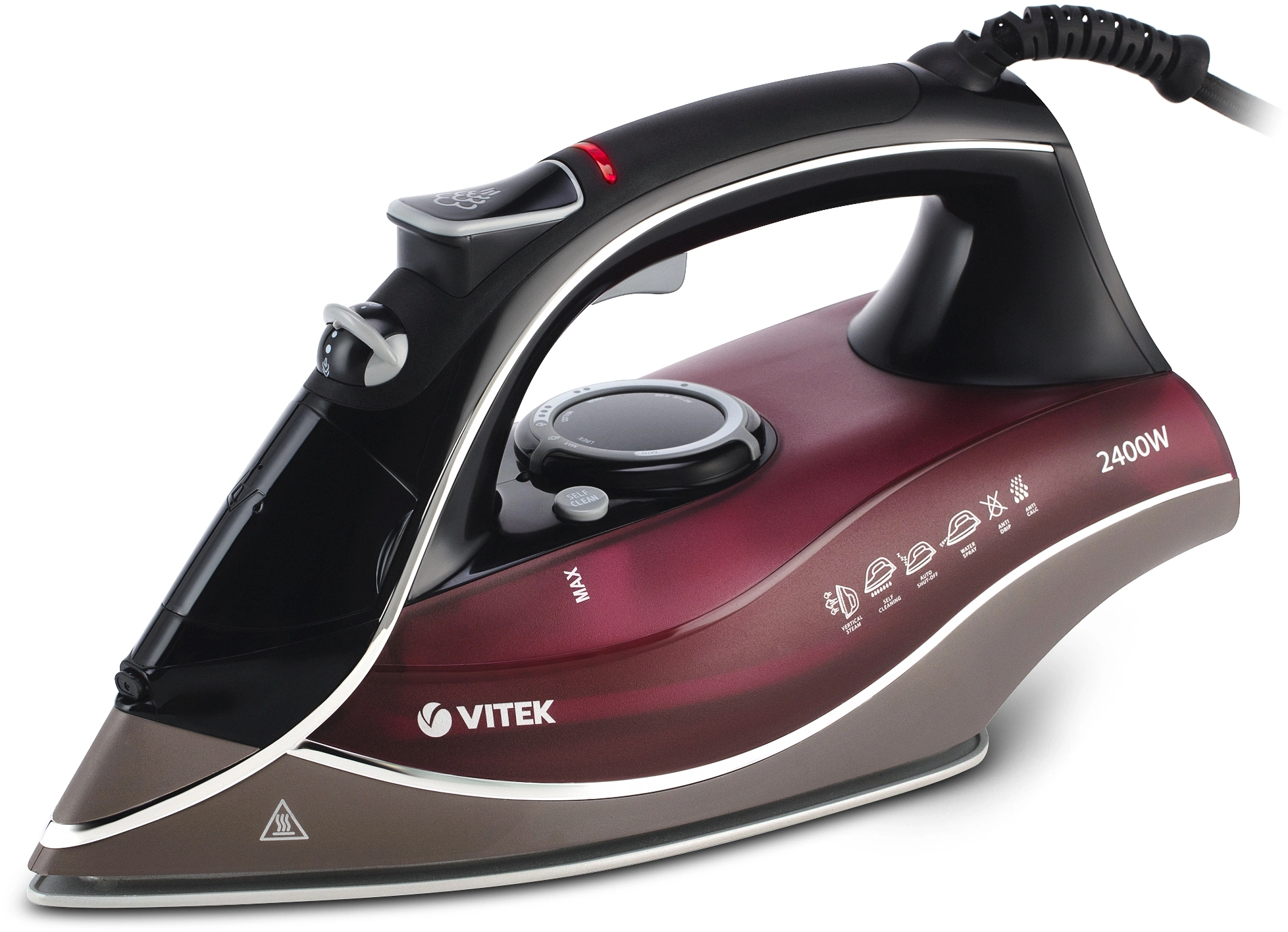 Утюг Vitek VT-1240 2400Вт бордовый