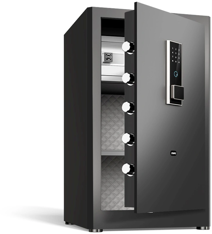 Сейф офисный Deli ET597 800x480x420мм электронный/ключевой/биометрический трейзер