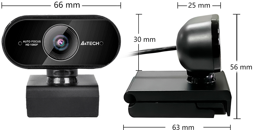 Камера Web A4Tech PK-930HA черный 2Mpix (1920x1080) USB2.0 с микрофоном