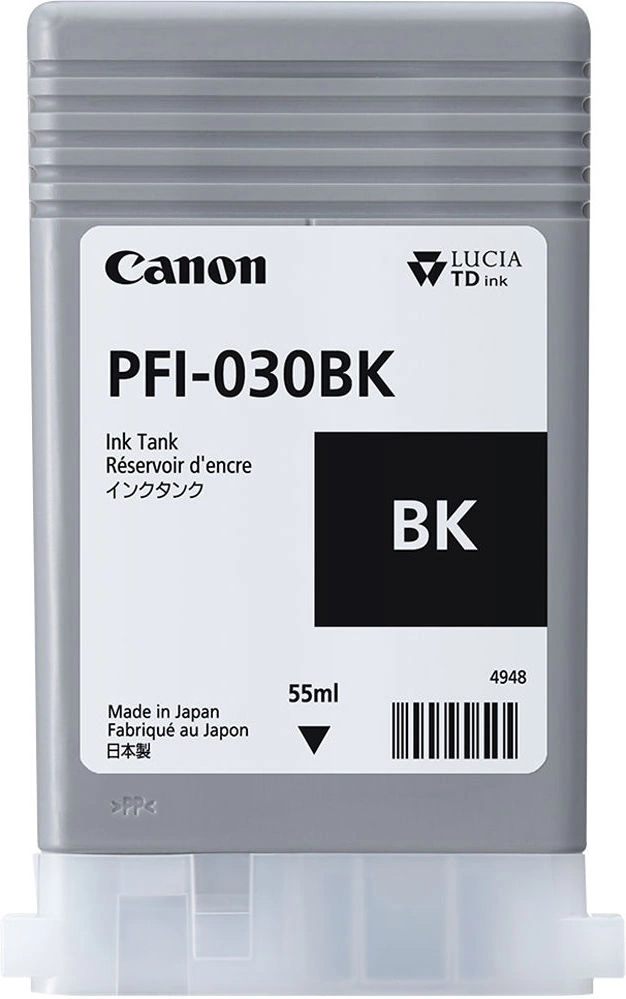 Картридж струйный Canon PFI-030BK 3489C001 черный (55мл) для Canon imagePROGRAF TA-20, TA-30, TM-240, TM-340.