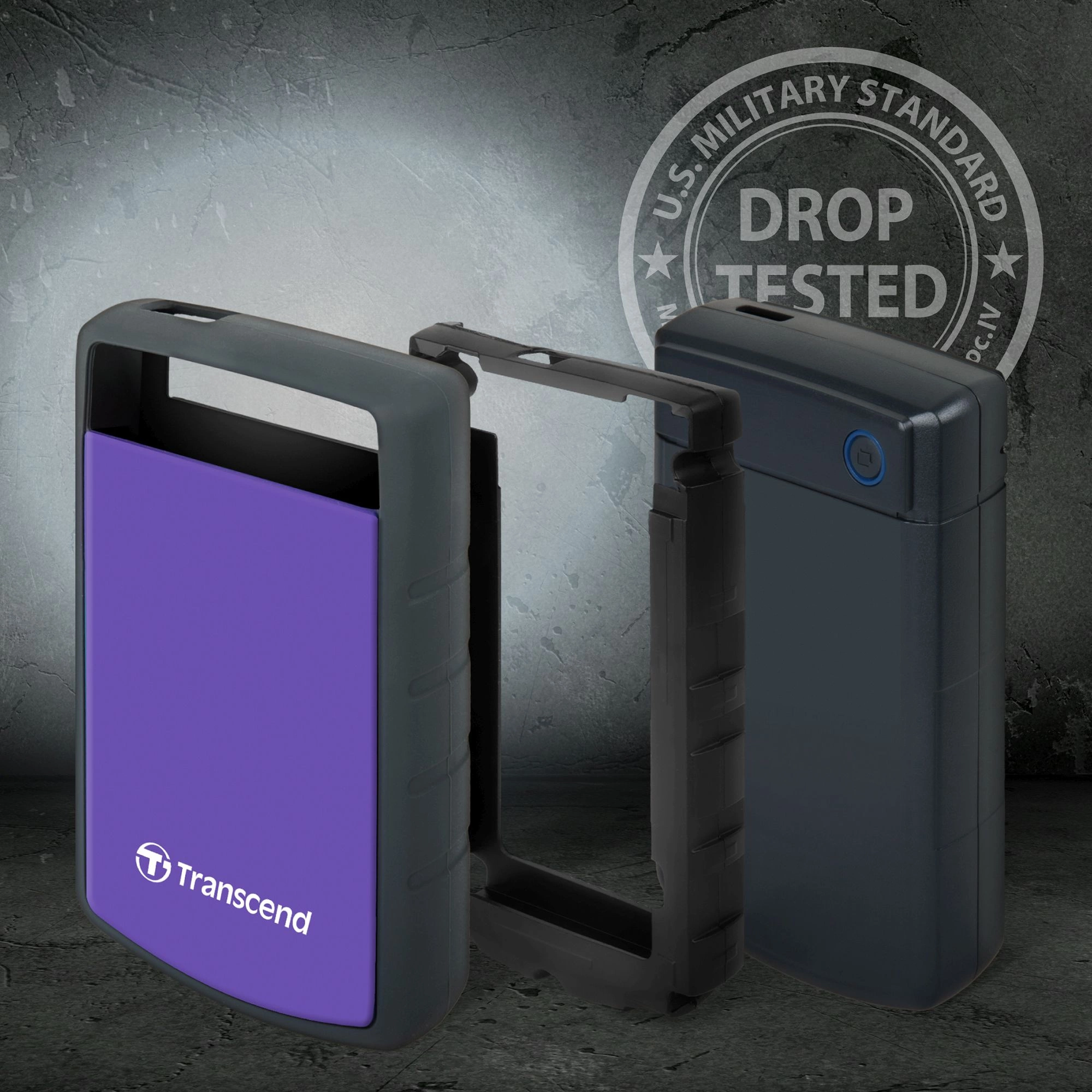 Жесткий диск Transcend USB3.0 2TB TS2TSJ25H3P StoreJet 25H3P (5400rpm) 2.5" фиолетовый