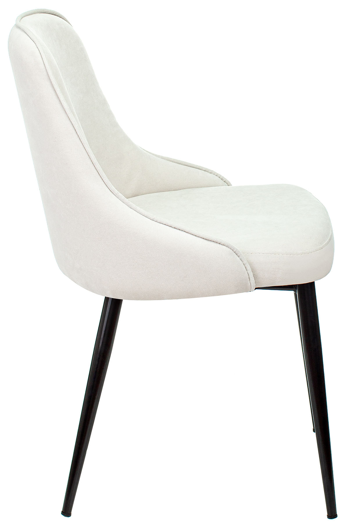 Стул для дома Бюрократ KF-5 молочный Velvet 20 металл черный на ножках (KF-5/VELV20)