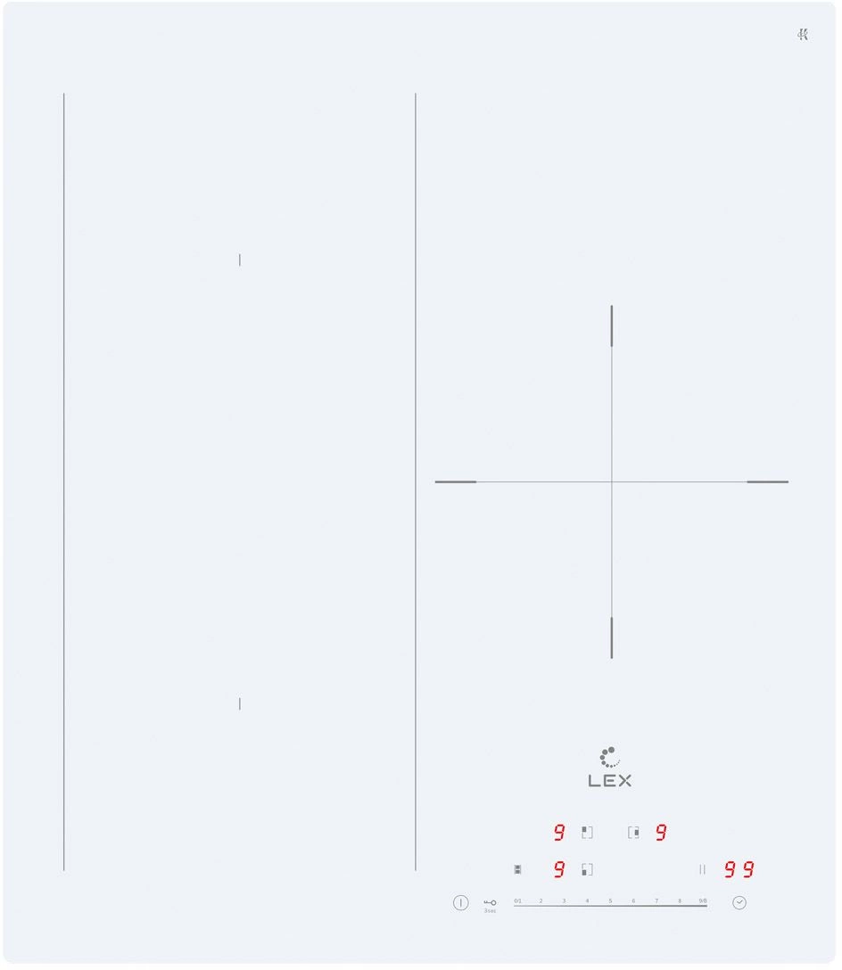 Индукционная варочная поверхность Lex EVI 431A WH белый
