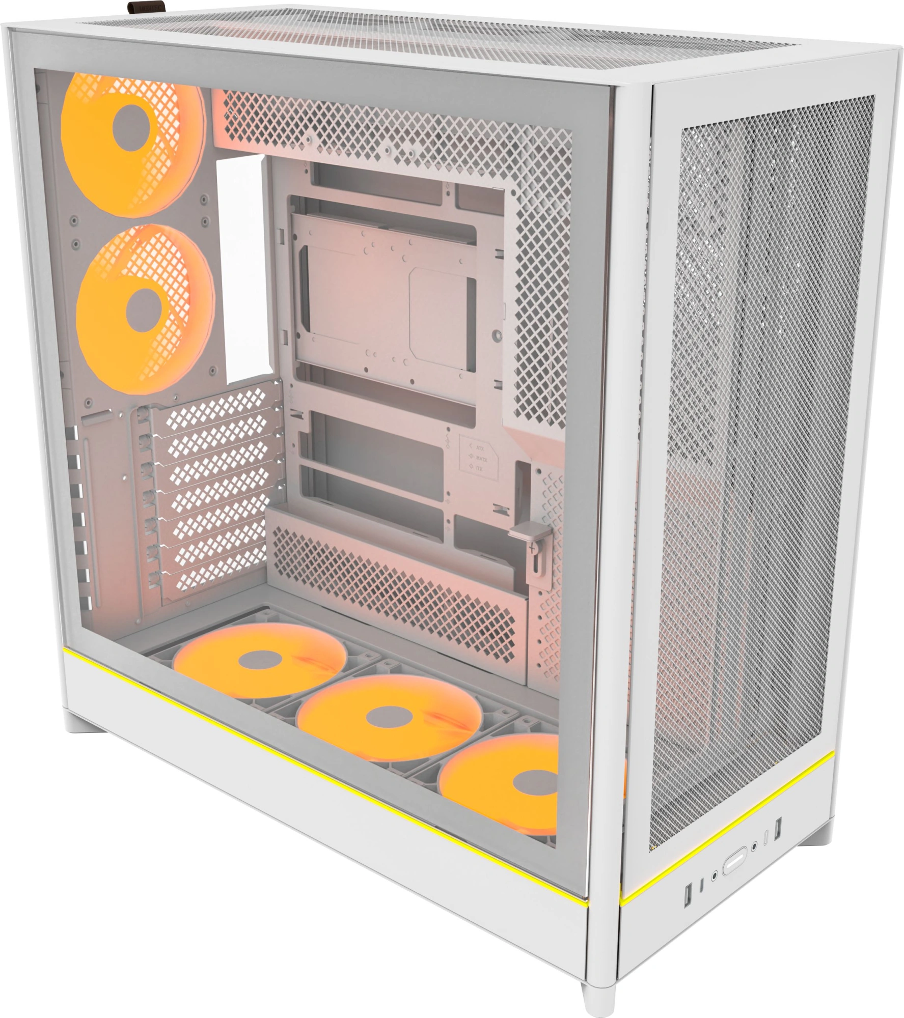 Корпус Montech HS01 Pro белый без БП ATX 6x120mm 2x140mm 2xUSB3.0 audio
