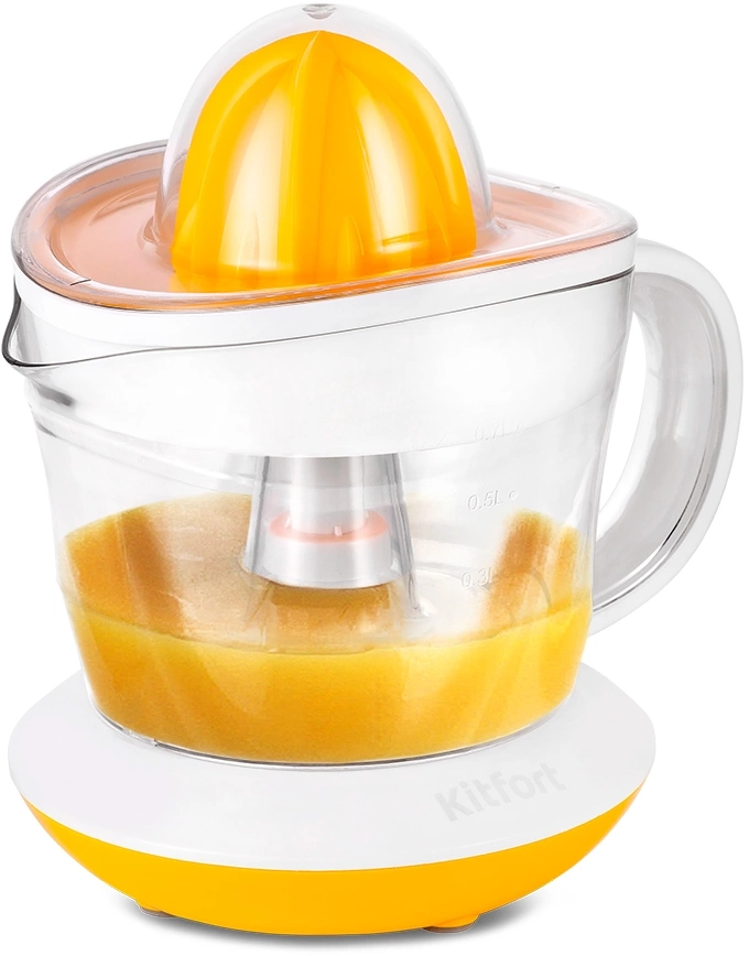 Соковыжималка цитрусовая Kitfort КТ-1148-1 25Вт рез.сок.:700мл. белый/желтый