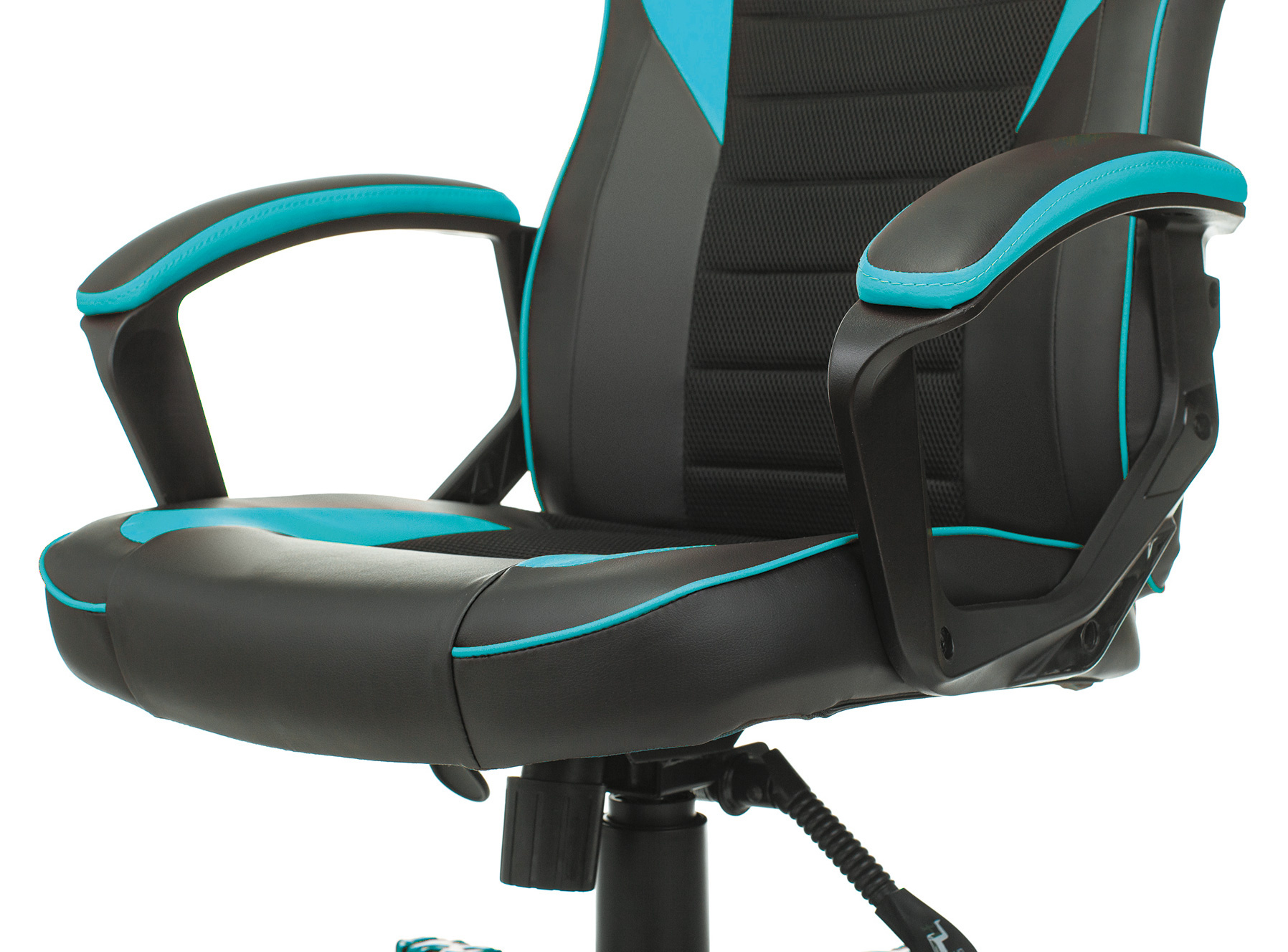 Игровое кресло зомби чёрный голубой