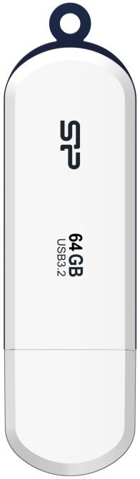 Флеш Диск Silicon Power 64GB Blaze B32 SP064GBUF3B32V1W USB3.0 белый/синий