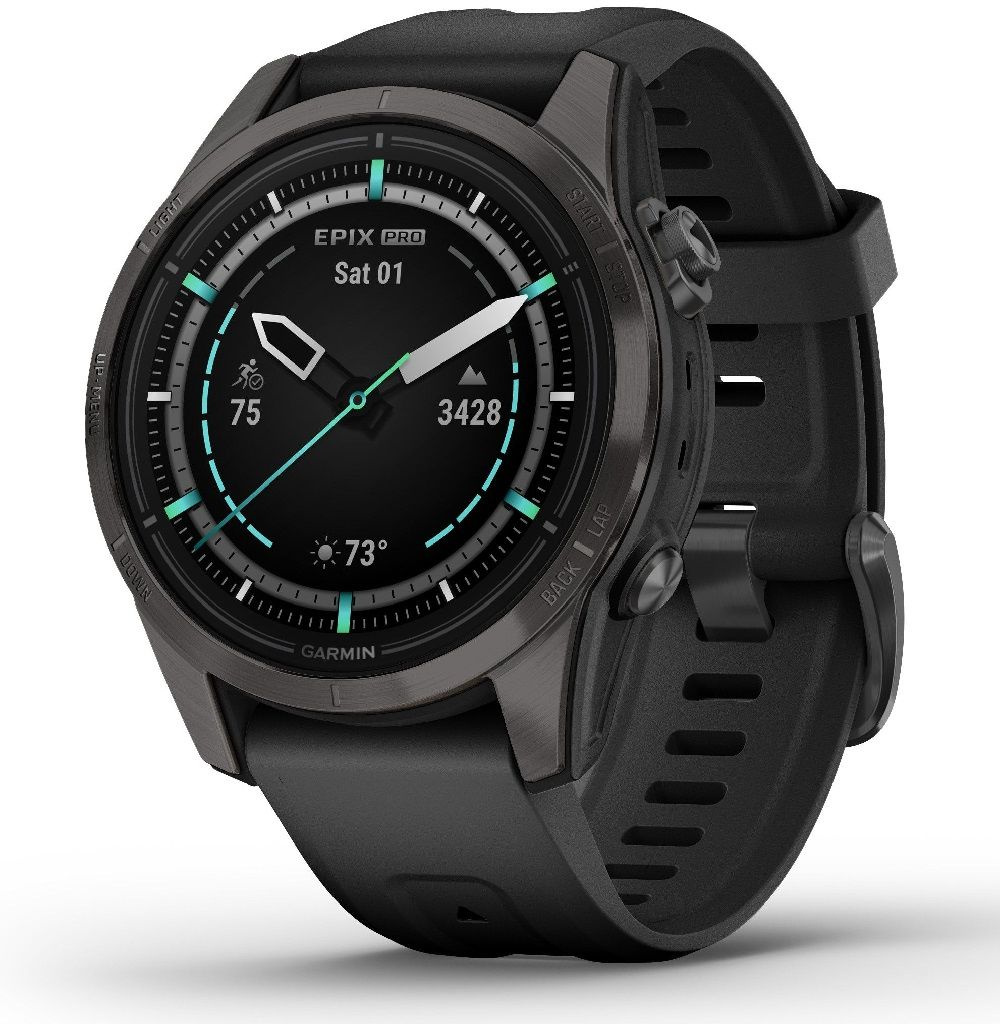 Смарт-часы Garmin Epix Pro Gen 2 Sapphire 30.4мм 1.2" AMOLED корп.черный рем.черный (010-02802-15)