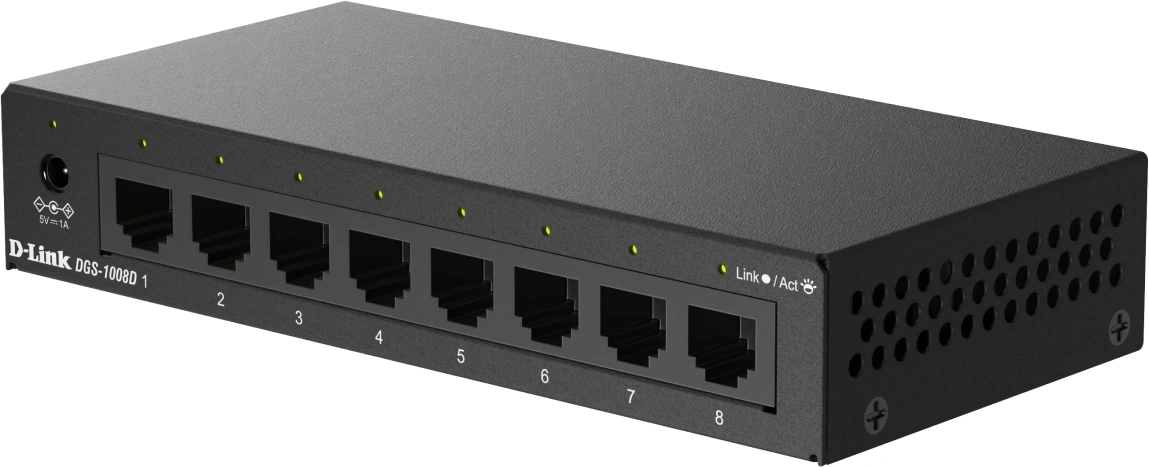 Коммутатор D-Link DGS-1008D/V/S1A 8x1Гбит/с неуправляемый