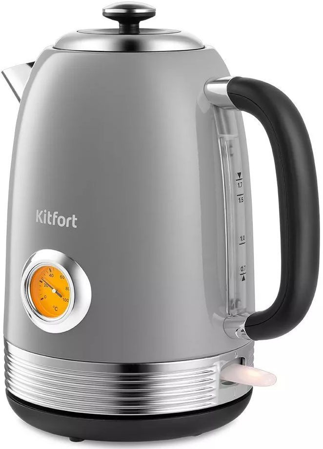 Чайник электрический Kitfort КТ-6605 1.7л. 2200Вт серый (корпус: нержавеющая сталь)