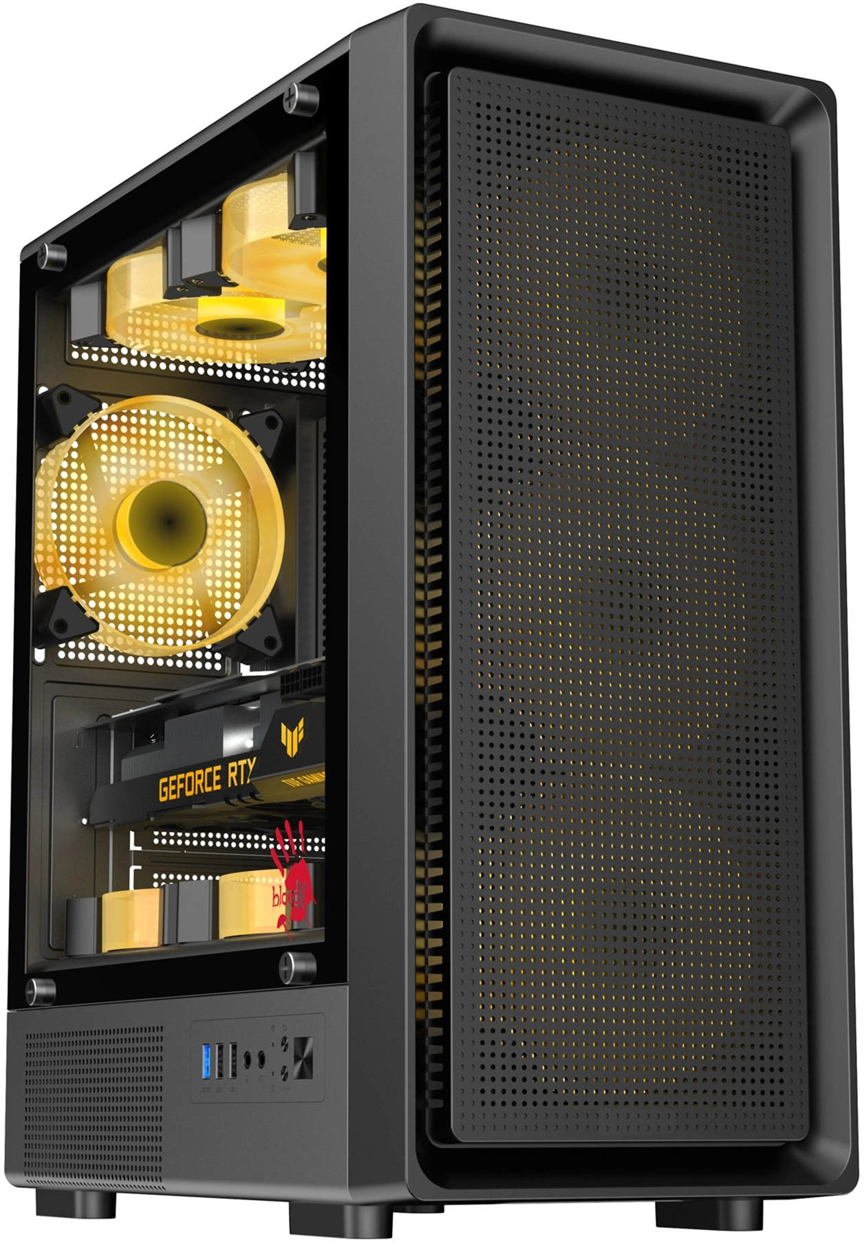 Корпус Bloody BD-CC118 черный без БП mATX 8x120mm 2xUSB2.0 1xUSB3.0 audio bott PSU