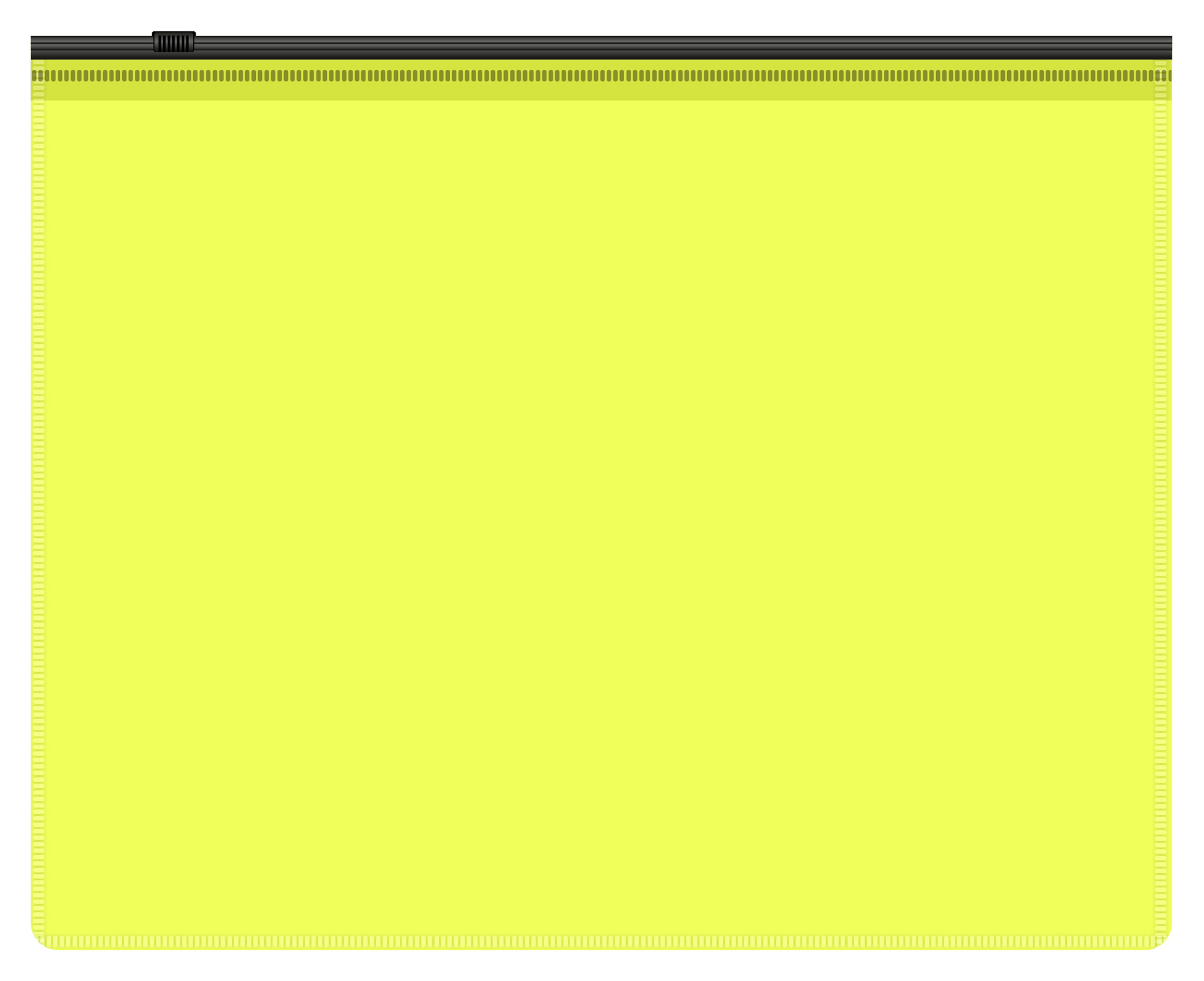Папка на молнии ZIP Бюрократ Double Neon DNEBPM5AYELBL A5 полипропилен 0.15мм желтый цвет молнии черный