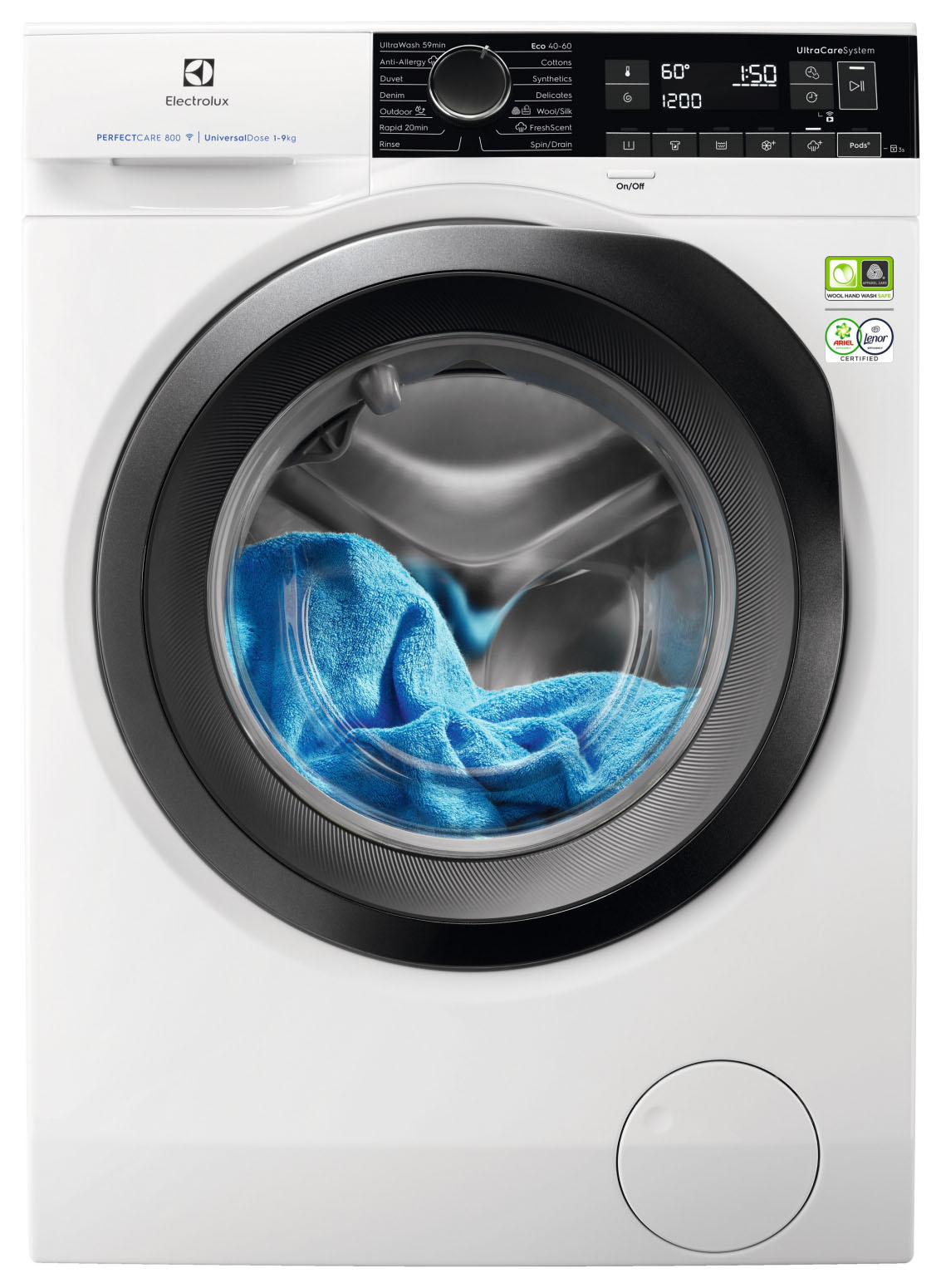 Стиральная машина Electrolux PerfectCare 800 EW8F249PS пан.англ. класс: A загр.фронтальная макс.:9кг белый инвертер