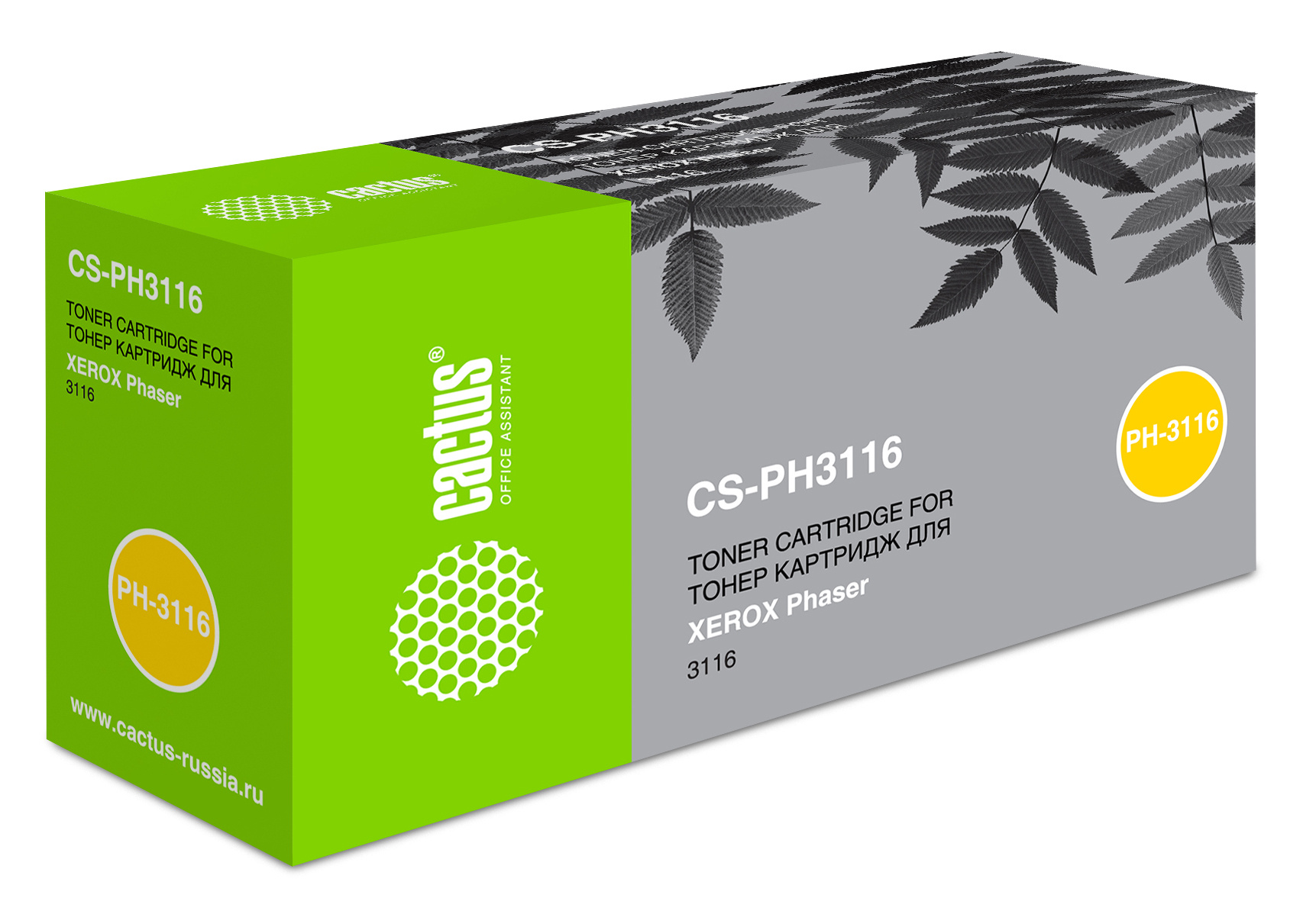 Картридж лазерный Cactus CS-PH3116 109R00748 черный (3000стр.) для Xerox Phaser 3116