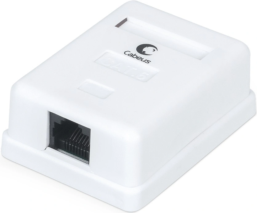 Розетка Cabeus WS-8P8C-CAT.6-1 комп.RJ45 кат.6 бронз.